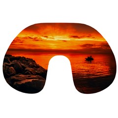 Alabama Sunset Dusk Boat Fishing Travel Neck Pillows by BangZart