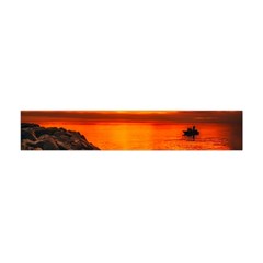 Alabama Sunset Dusk Boat Fishing Flano Scarf (mini) by BangZart