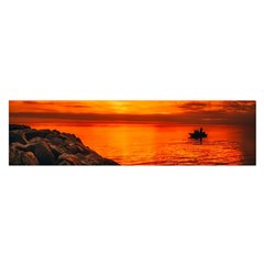 Alabama Sunset Dusk Boat Fishing Satin Scarf (oblong) by BangZart