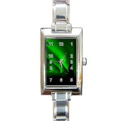 Aurora Borealis Northern Lights Rectangle Italian Charm Watch by BangZart