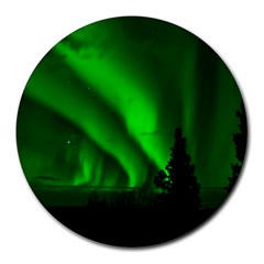 Aurora Borealis Northern Lights Round Mousepads by BangZart