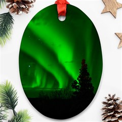 Aurora Borealis Northern Lights Ornament (oval) by BangZart