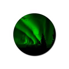 Aurora Borealis Northern Lights Rubber Coaster (round)  by BangZart