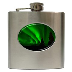 Aurora Borealis Northern Lights Hip Flask (6 Oz) by BangZart