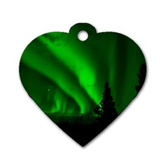 Aurora Borealis Northern Lights Dog Tag Heart (one Side) by BangZart