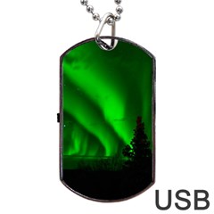 Aurora Borealis Northern Lights Dog Tag Usb Flash (one Side) by BangZart