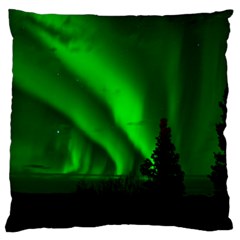 Aurora Borealis Northern Lights Large Flano Cushion Case (two Sides) by BangZart