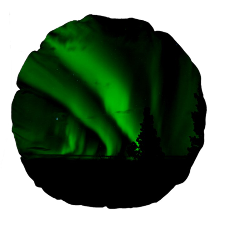 Aurora Borealis Northern Lights Large 18  Premium Flano Round Cushions