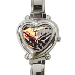 Iceland Landscape Mountains Snow Heart Italian Charm Watch by BangZart