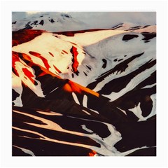 Iceland Landscape Mountains Snow Medium Glasses Cloth by BangZart