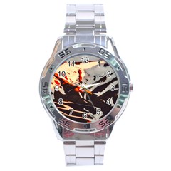 Iceland Landscape Mountains Snow Stainless Steel Analogue Watch by BangZart