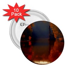 River Water Reflections Autumn 2 25  Buttons (10 Pack)  by BangZart