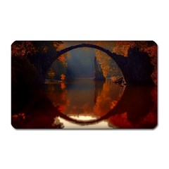 River Water Reflections Autumn Magnet (rectangular)