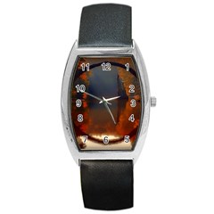 River Water Reflections Autumn Barrel Style Metal Watch by BangZart