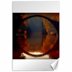 River Water Reflections Autumn Canvas 20  X 30   by BangZart