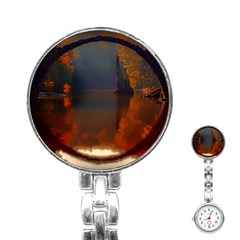 River Water Reflections Autumn Stainless Steel Nurses Watch by BangZart