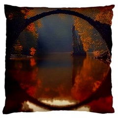 River Water Reflections Autumn Standard Flano Cushion Case (one Side) by BangZart