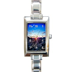 Iceland Landscape Mountains Stream Rectangle Italian Charm Watch by BangZart