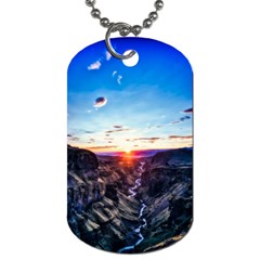 Iceland Landscape Mountains Stream Dog Tag (one Side) by BangZart