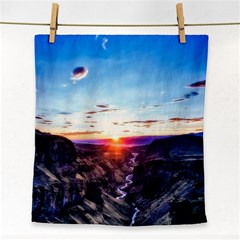 Iceland Landscape Mountains Stream Face Towel by BangZart