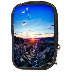 Iceland Landscape Mountains Stream Compact Camera Cases by BangZart