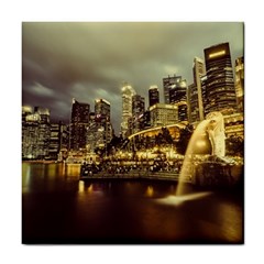 Singapore City Urban Skyline Tile Coasters by BangZart