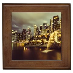 Singapore City Urban Skyline Framed Tiles by BangZart