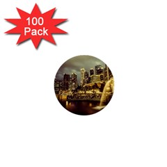 Singapore City Urban Skyline 1  Mini Buttons (100 Pack)  by BangZart