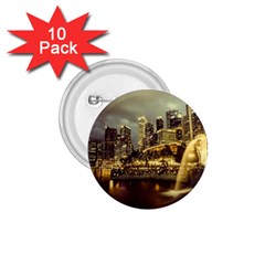 Singapore City Urban Skyline 1 75  Buttons (10 Pack) by BangZart