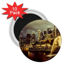 Singapore City Urban Skyline 2 25  Magnets (10 Pack)  by BangZart