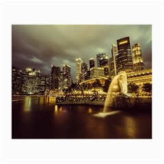 Singapore City Urban Skyline Small Glasses Cloth by BangZart