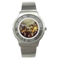 Singapore City Urban Skyline Stainless Steel Watch by BangZart