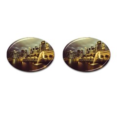 Singapore City Urban Skyline Cufflinks (oval) by BangZart