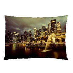 Singapore City Urban Skyline Pillow Case by BangZart