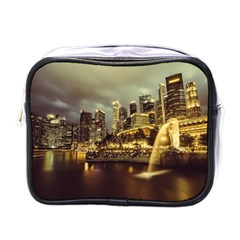 Singapore City Urban Skyline Mini Toiletries Bags by BangZart