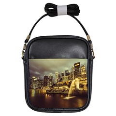 Singapore City Urban Skyline Girls Sling Bags by BangZart