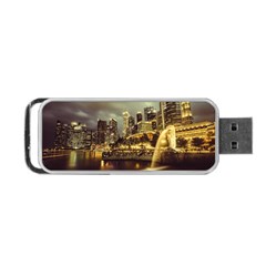 Singapore City Urban Skyline Portable Usb Flash (two Sides) by BangZart