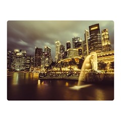 Singapore City Urban Skyline Double Sided Flano Blanket (mini)  by BangZart