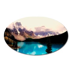 Austria Mountains Lake Water Oval Magnet by BangZart