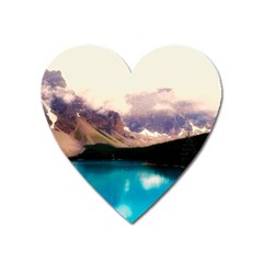 Austria Mountains Lake Water Heart Magnet by BangZart