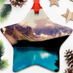 Austria Mountains Lake Water Star Ornament (two Sides) by BangZart