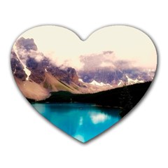 Austria Mountains Lake Water Heart Mousepads by BangZart