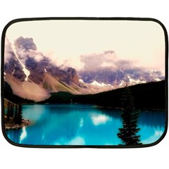 Austria Mountains Lake Water Fleece Blanket (mini) by BangZart