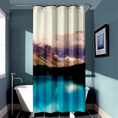 Austria Mountains Lake Water Shower Curtain 36  X 72  (stall)  by BangZart