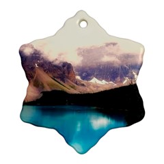 Austria Mountains Lake Water Snowflake Ornament (two Sides) by BangZart