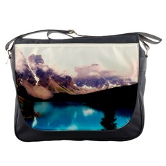 Austria Mountains Lake Water Messenger Bags by BangZart