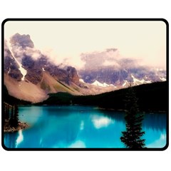 Austria Mountains Lake Water Double Sided Fleece Blanket (medium)  by BangZart