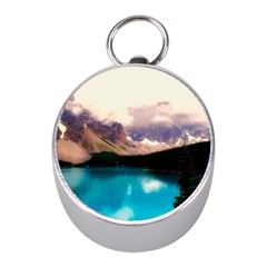 Austria Mountains Lake Water Mini Silver Compasses by BangZart