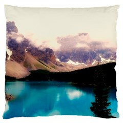 Austria Mountains Lake Water Large Flano Cushion Case (two Sides) by BangZart