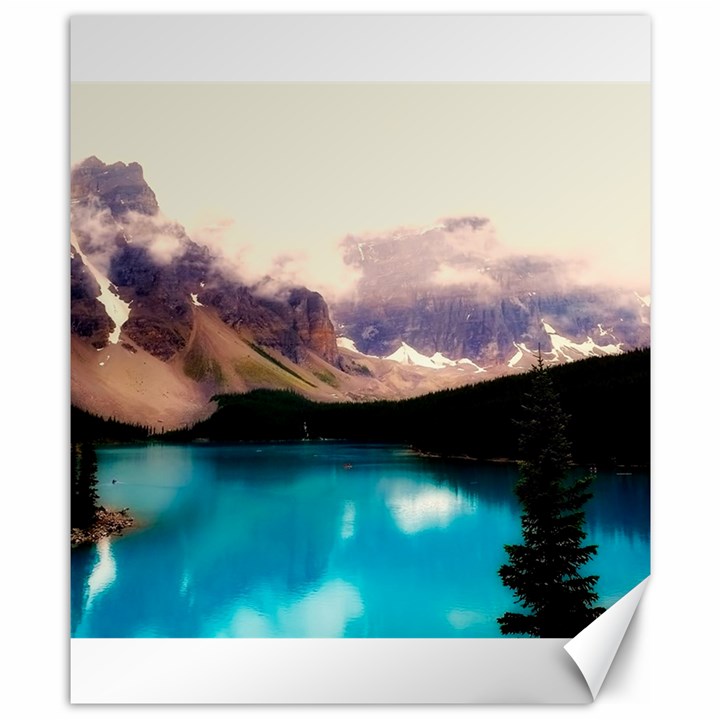 Austria Mountains Lake Water Canvas 8  x 10 